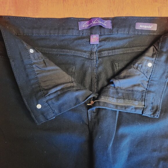 Gloria Vanderbilt ~ Sz 14P ~ “Amanda” Straight Leg Pants/Jeans~Excellent Condion - Picture 5 of 9
